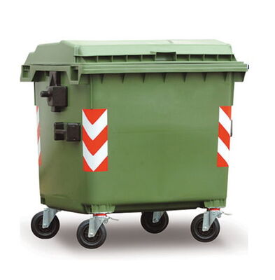 1100 litre plastik konteyner çöp kutusu - 1