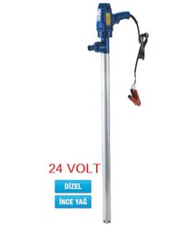 24 Volt Varil Transfer Pompası - Mazot Yakıt İnce Yağ Aktarma - MTC