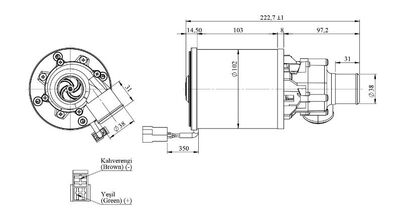24V, Büyük Pompa 6000LT/H, ø38 - 2