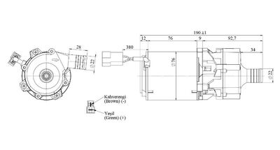 24V, Küçük Pompa 1250LT/H, ø22 - 2