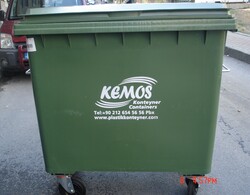 660 litre plastik çöp konteyneri - KEMOS