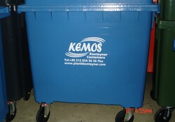 770 litre plastik çöp konteyneri çöp kutusu - 2