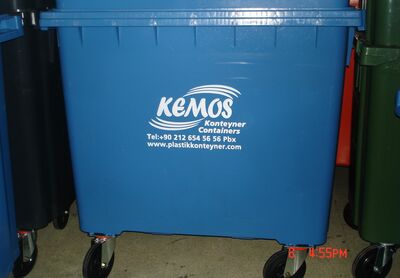770 litre plastik çöp konteyneri çöp kutusu - 2