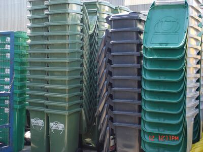 770 litre plastik çöp konteyneri çöp kutusu - 5