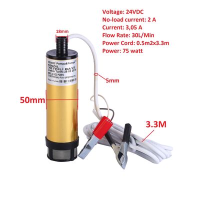 DELİCE 12 VOLT ALÜMİNYUM DALGIÇ TİPİ MAZOT-OİL-SIVI AKTARMA SETİ(POMPA + HORTUM) - 3