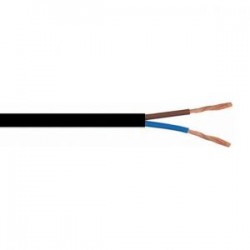 KABLO 2 x 0,75 SİYAH 1 METRE BALIKSIRTI - 