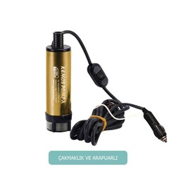 MERİÇ 24 VOLT ALÜMİNYUM DALGIÇ TİPİ SIVI AKTARMA POMPASI (FİLTRELİ+ARAPUAR+ÇAKMAKLIK) - 2