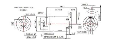 RS-385 28 MM 24 VOLT DC MOTOR(FIRÇALI) - 3