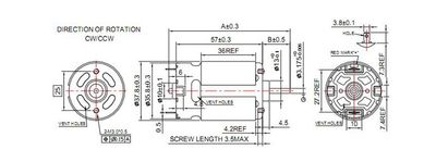 RS-555 36 MM 12 VOLT DC MOTOR(FIRÇALI) - 3