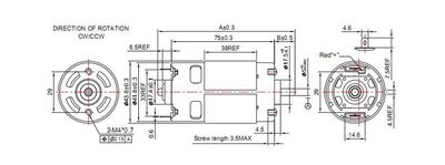 RS-795 42 MM 12 VOLT DC MOTOR(FIRÇALI) - 5
