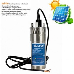 Sailflo 24 volt 100 Metre Paslanmaz Çelik Solar Dalgıç Pompa - SLR